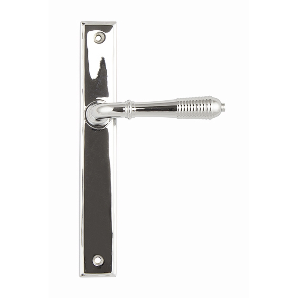 45426  244 x 36 x 13mm  Polished Chrome  From The Anvil Reeded Slimline Lever Latch Set