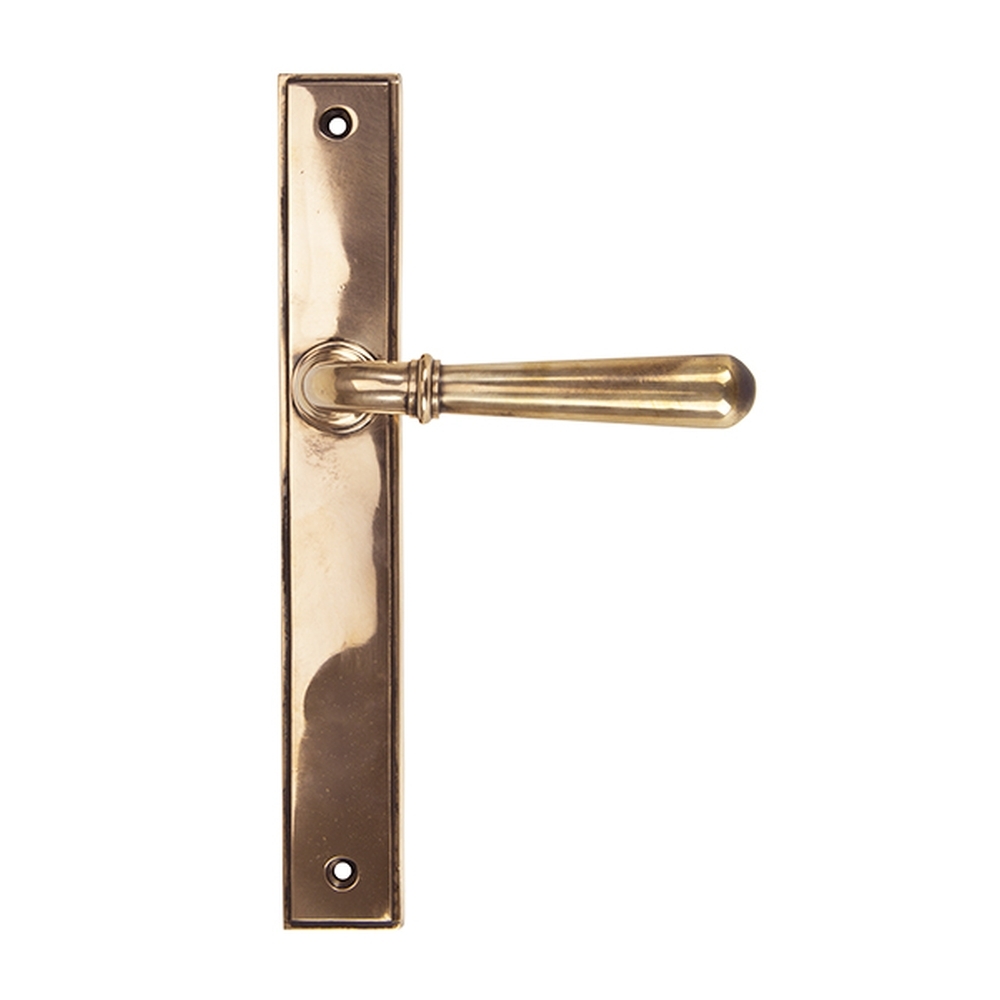 45432  244 x 36 x 13mm  Polished Bronze  From The Anvil Newbury Slimline Lever Latch Set