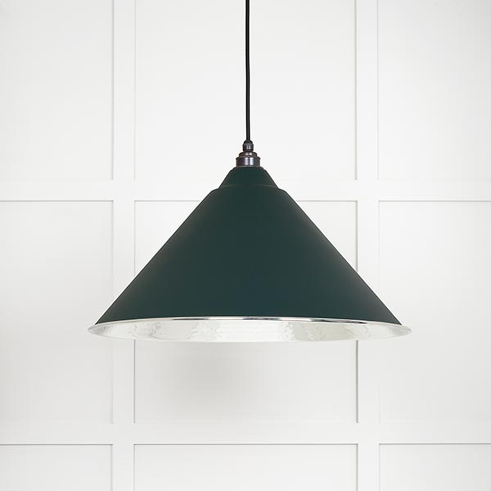 45433DI • 510mm • Hammered Nickel & Dingle • From The Anvil Hockley Pendant