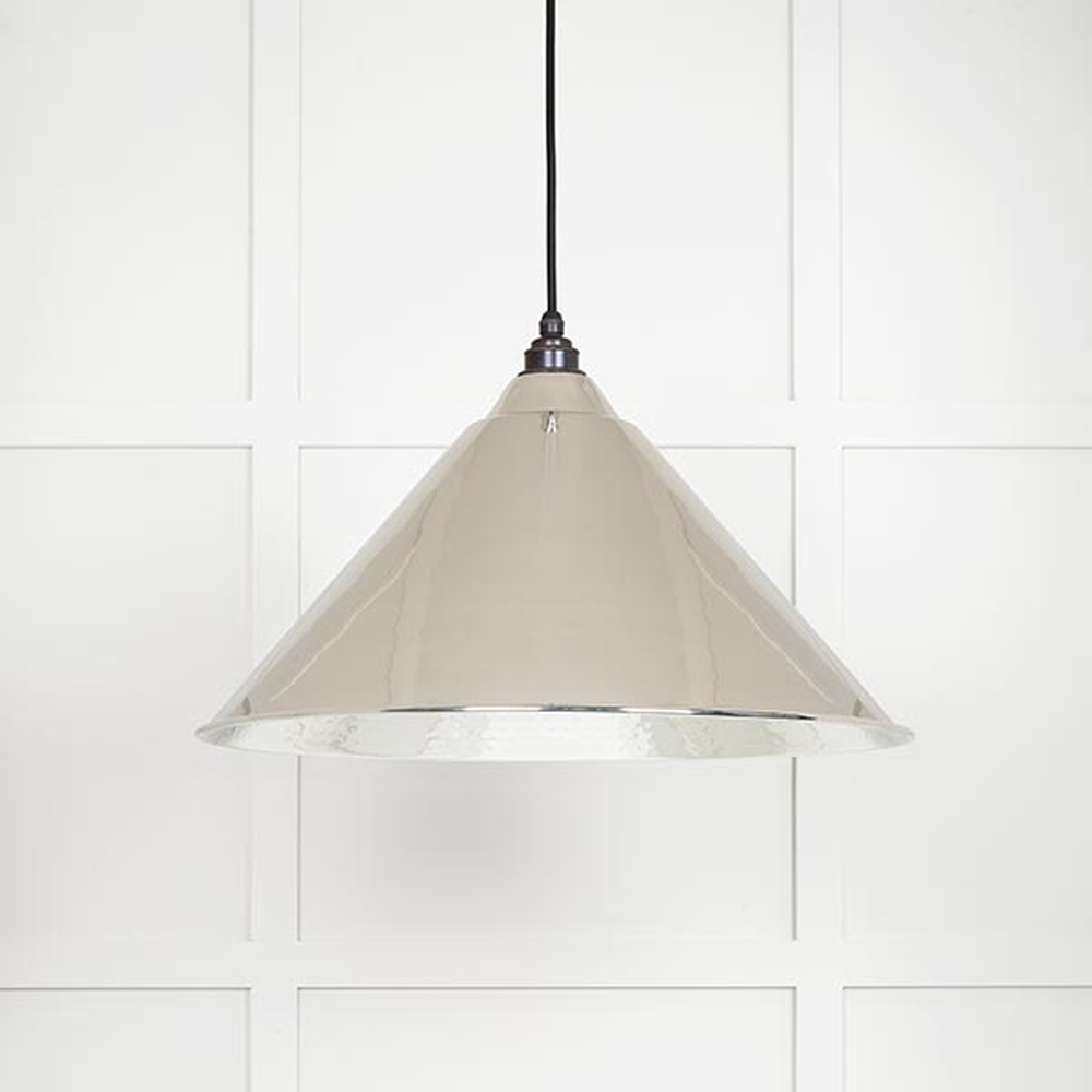 45433 • 510mm • Hammered Nickel • From The Anvil Hockley Pendant