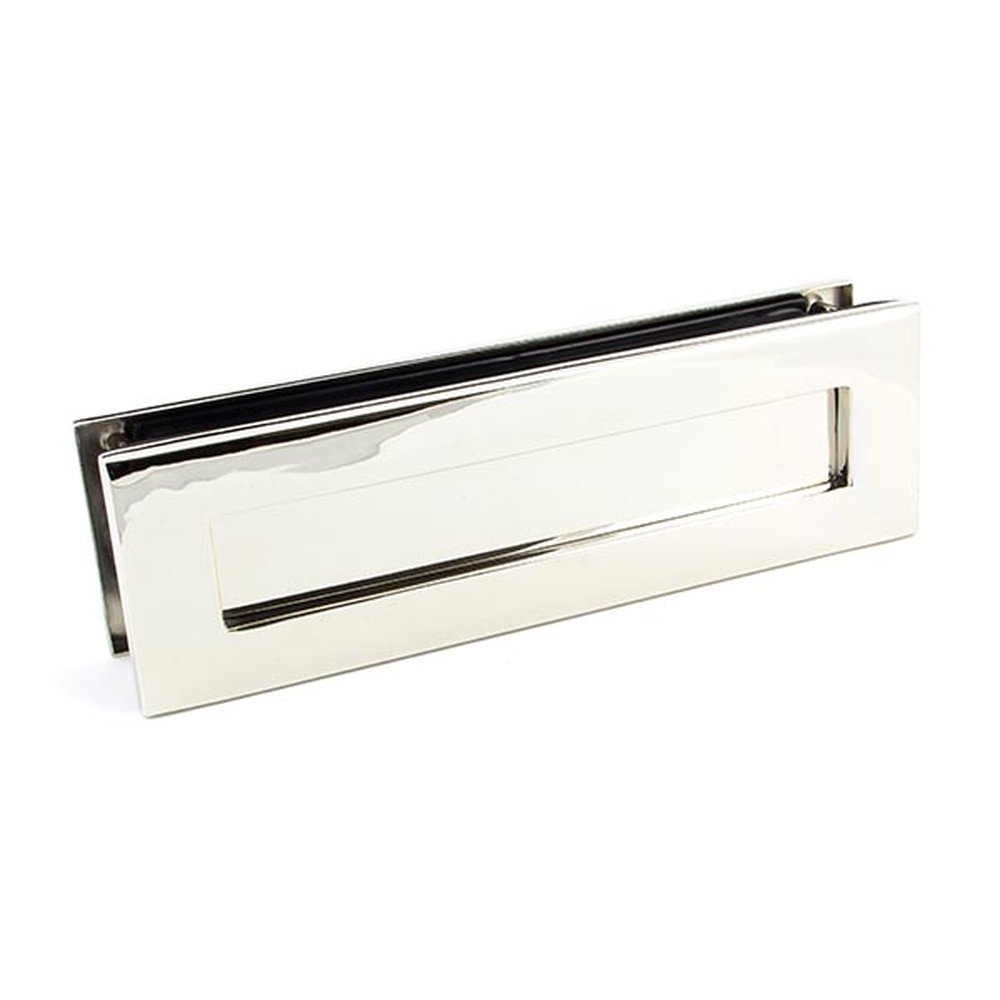 45443  315 x 92mm  Polished Nickel  From The Anvil Traditional Letterbox