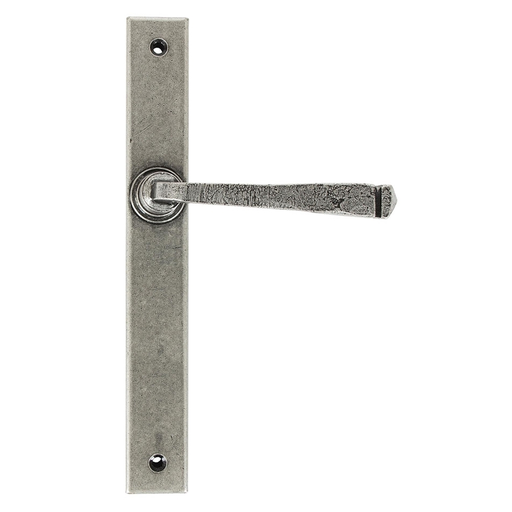 45446  242 x 32 x 13mm  Pewter Patina  From The Anvil Avon Slimline Lever Latch Set