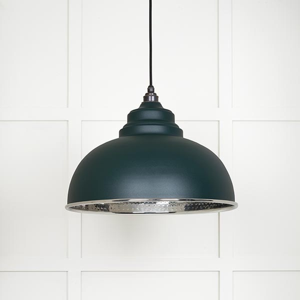 45472DI • 400mm • Hammered Nickel & Dingle • From The Anvil Harborne Pendant