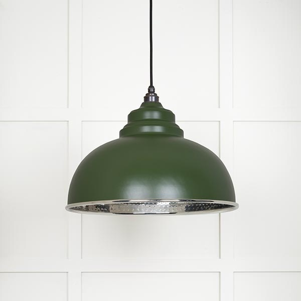 45472H • 400mm • Hammered Nickel & Heath • From The Anvil Harborne Pendant