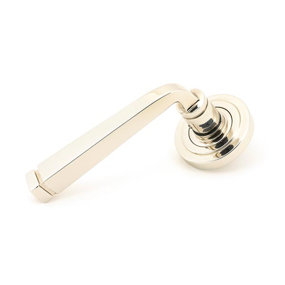 45620 • 53 x 8mm • Polished Nickel • From The Anvil Avon Round Lever on Rose Set [Art Deco]