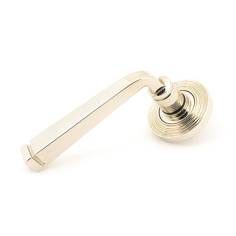 45621 • 53 x 8mm • Polished Nickel • From The Anvil Avon Round Lever on Rose Set [Beehive]