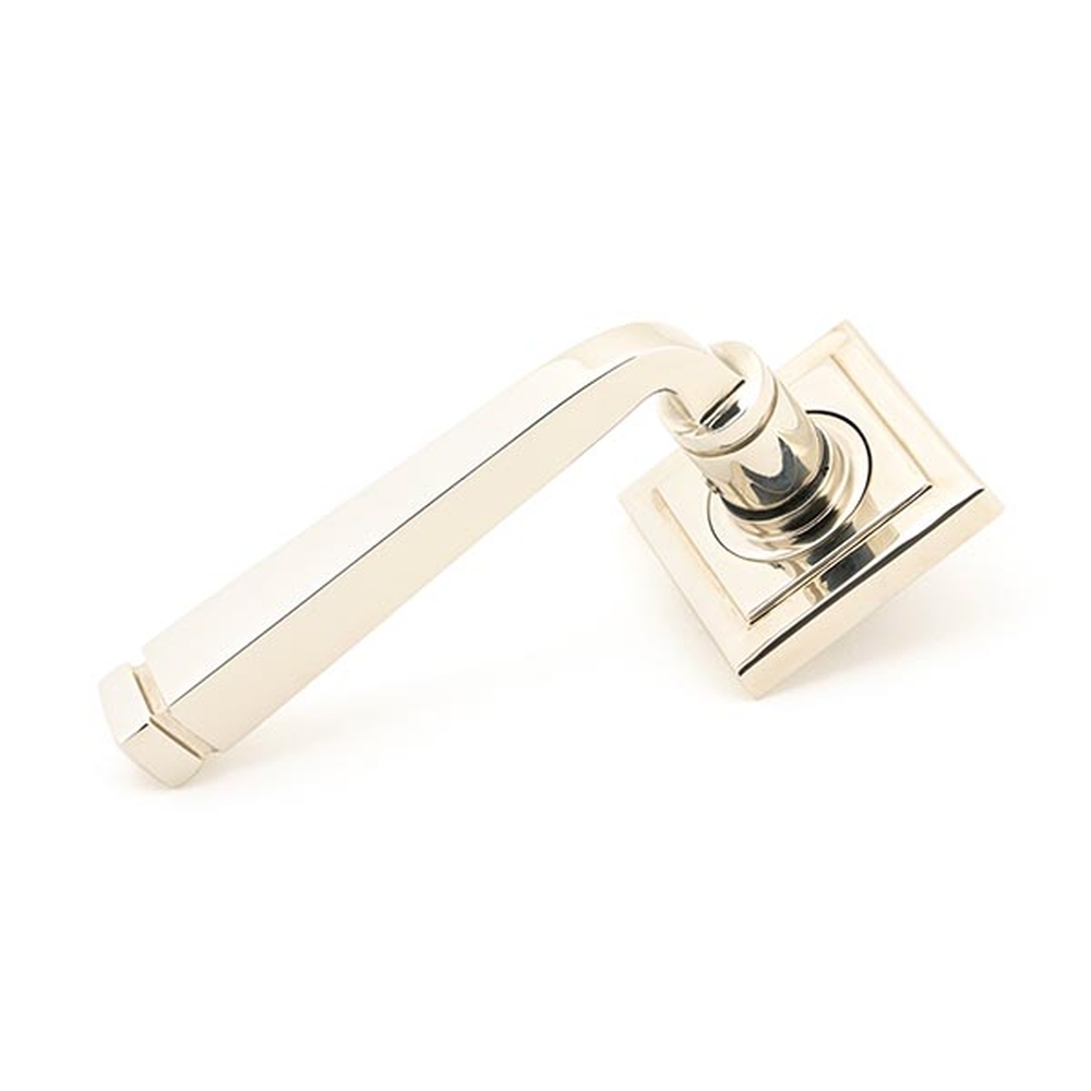 45622 • 53 x 53 x 8mm • Polished Nickel • From The Anvil Avon Round Lever on Rose Set [Square]