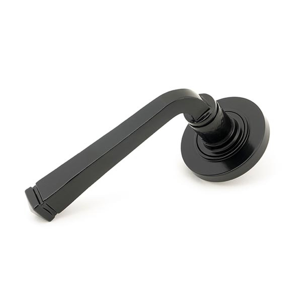 45623 • 53 x 8mm • Black • From The Anvil Avon Round Lever on Rose Set [Plain]