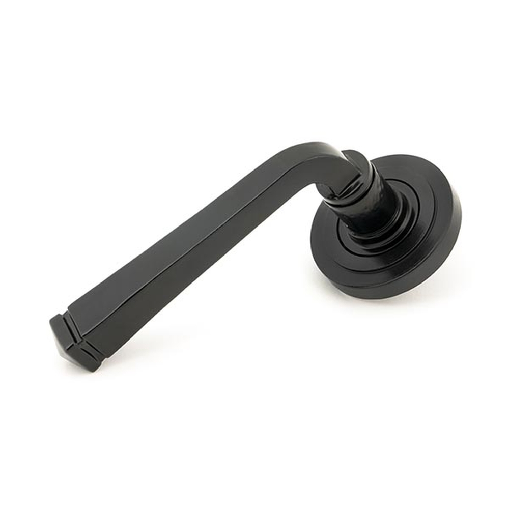 45624 • 53 x 8mm • Black • From The Anvil Avon Round Lever on Rose Set [Art Deco]