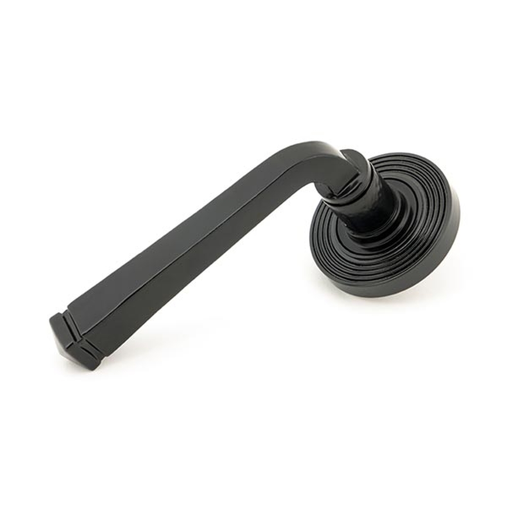 45625 • 53 x 8mm • Black • From The Anvil Avon Round Lever on Rose Set [Beehive]