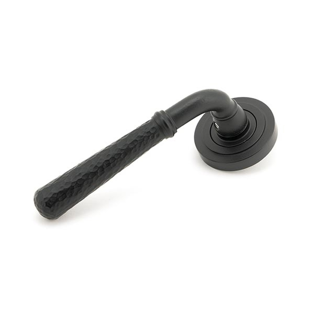 45652 • 53 x 8mm • Matt Black • From The Anvil Hammered Newbury Lever on Rose Set [Art Deco]