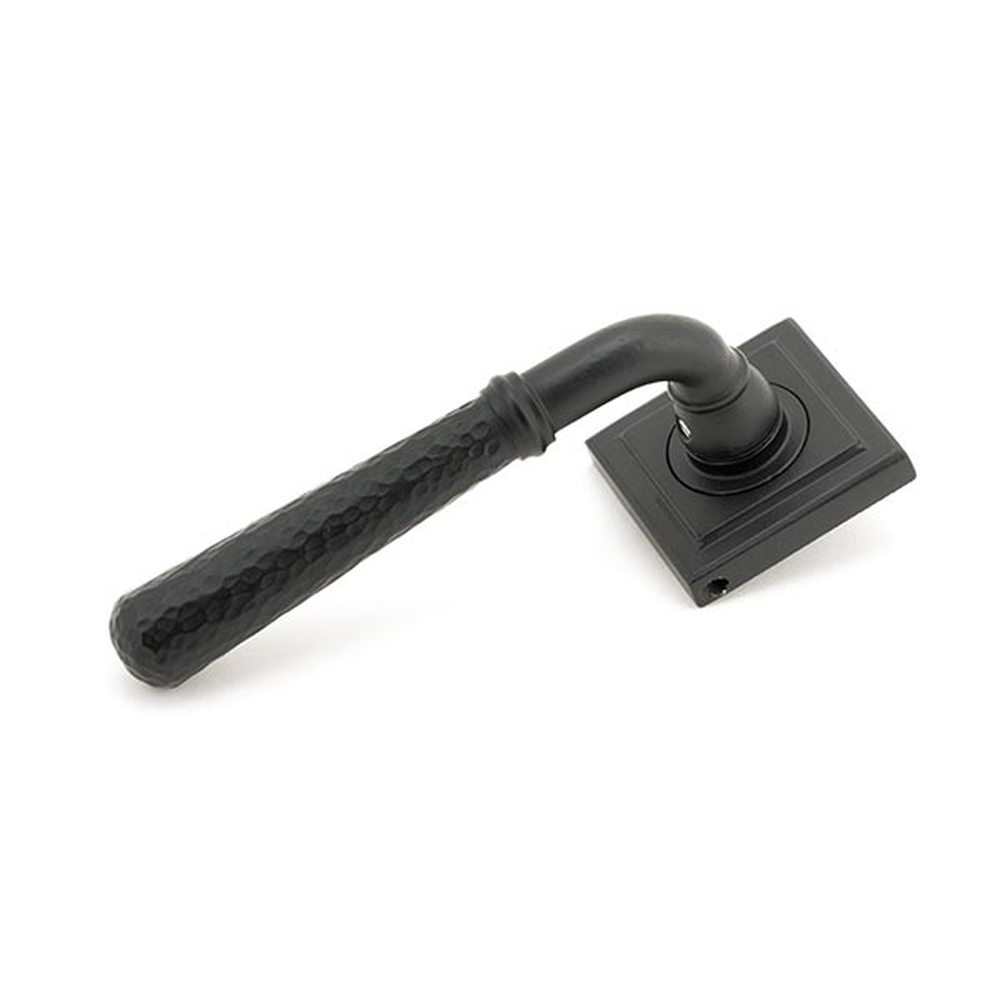 45654 • 53 x 53 x 8mm • Matt Black • From The Anvil Hammered Newbury Lever on Rose Set [Square]