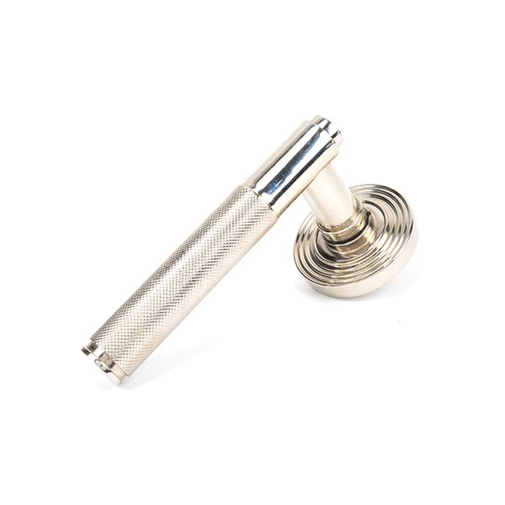 45669 • 53 x 8mm • Polished Nickel • From The Anvil Brompton Lever on Rose Set [Beehive]