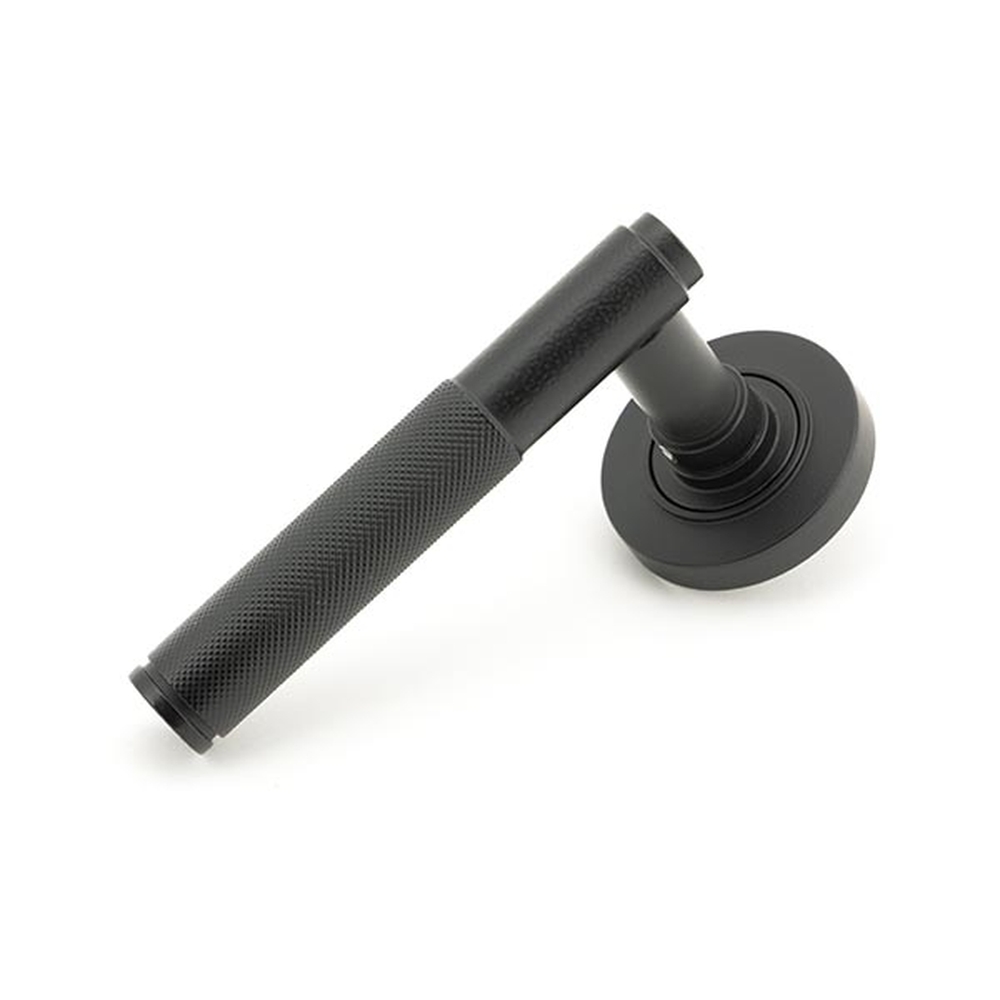 45675 • 53 x 8mm • Matt Black • From The Anvil Brompton Lever on Rose Set [Plain]