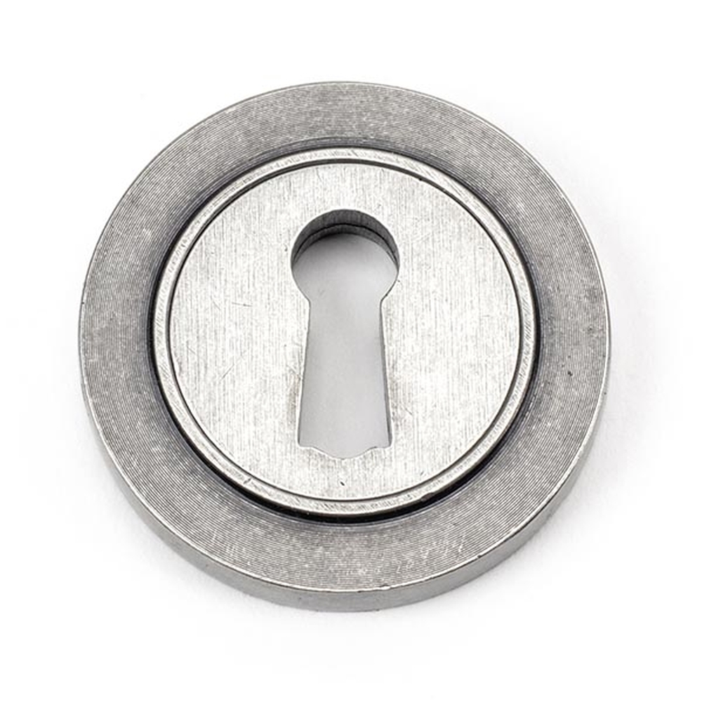 45703 • 53mm • Pewter Patina • From The Anvil Round Escutcheon [Plain]