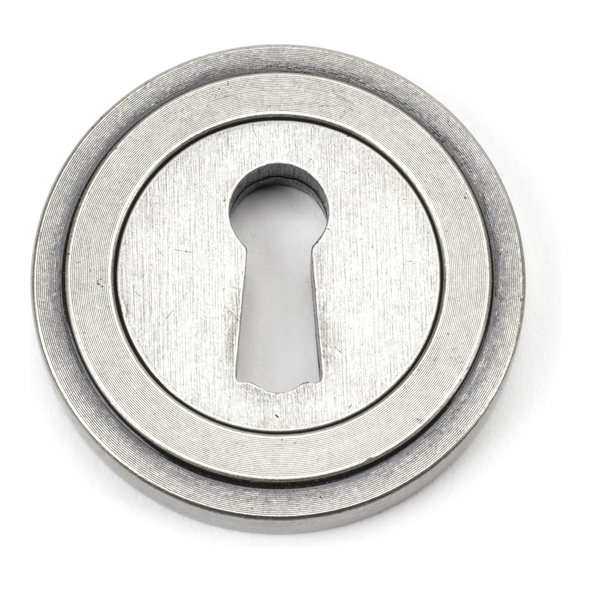 45704  53mm  Pewter Patina  From The Anvil Round Escutcheon [Art Deco]