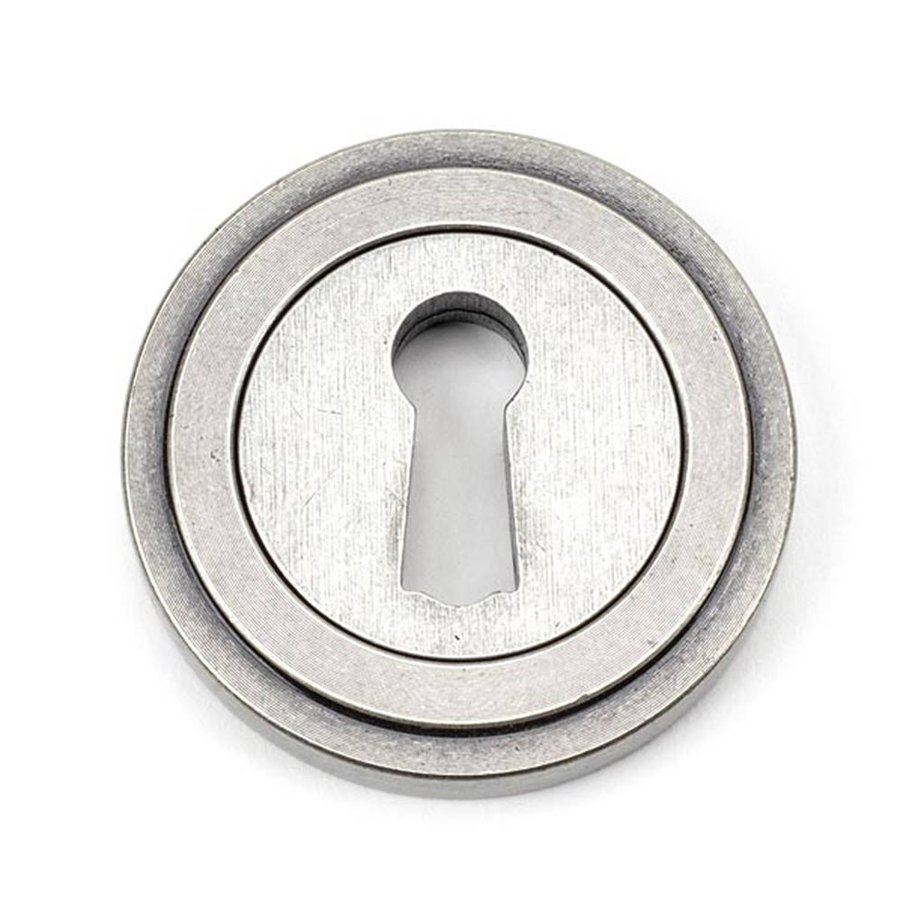 45704 • 53mm • Pewter Patina • From The Anvil Round Escutcheon [Art Deco]