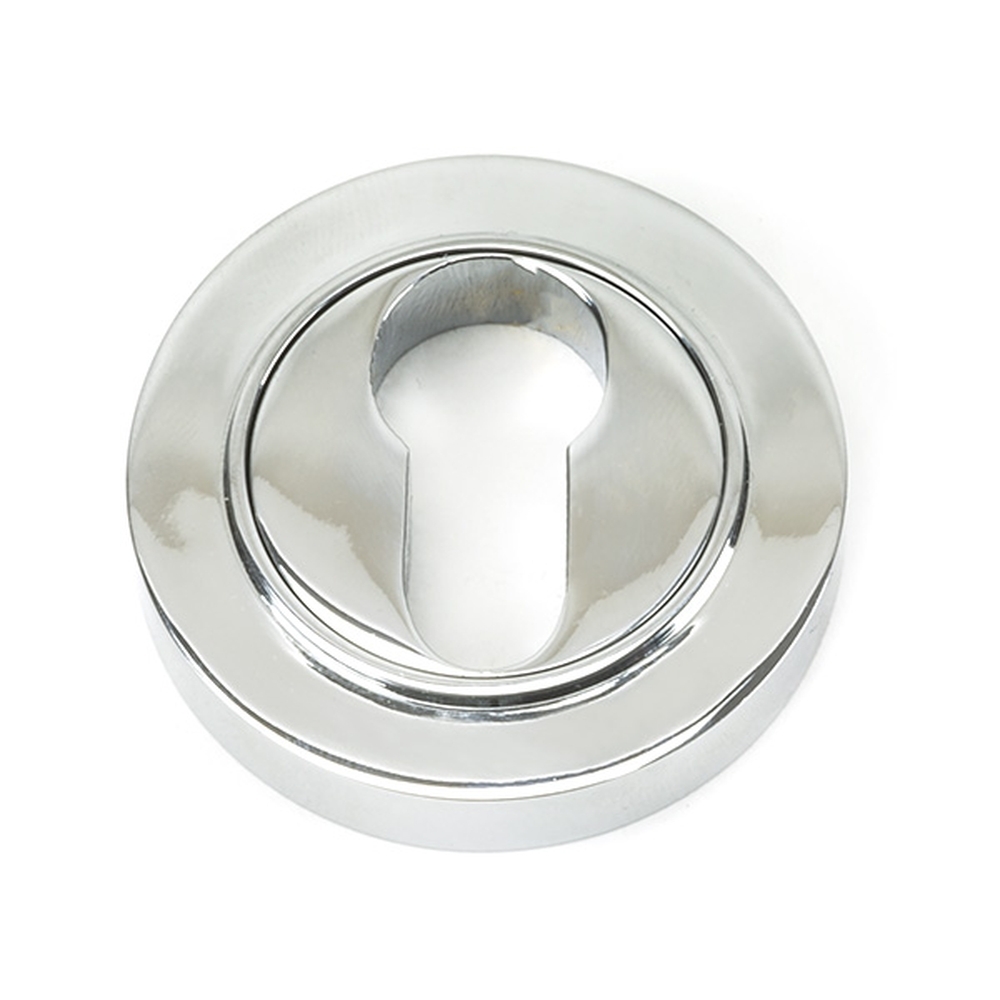 45711 • 53mm • Polished Chrome • From The Anvil Round Euro Escutcheon [Plain]