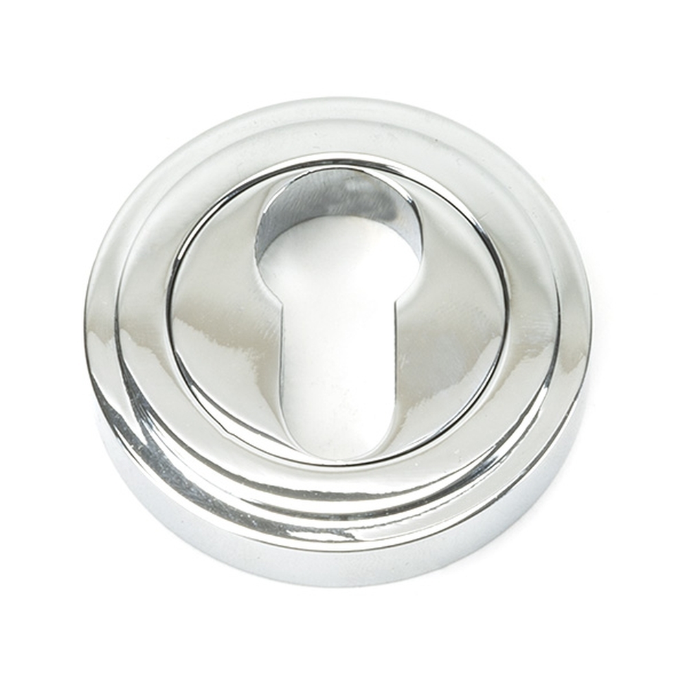 45712 • 53mm • Polished Chrome • From The Anvil Round Euro Escutcheon [Art Deco]