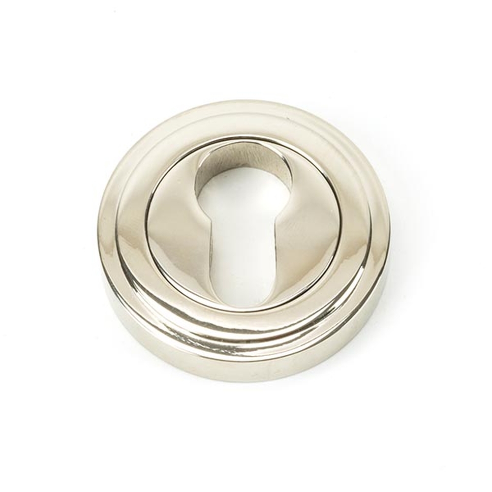 45716 • 53mm • Polished Nickel • From The Anvil Round Euro Escutcheon [Art Deco]