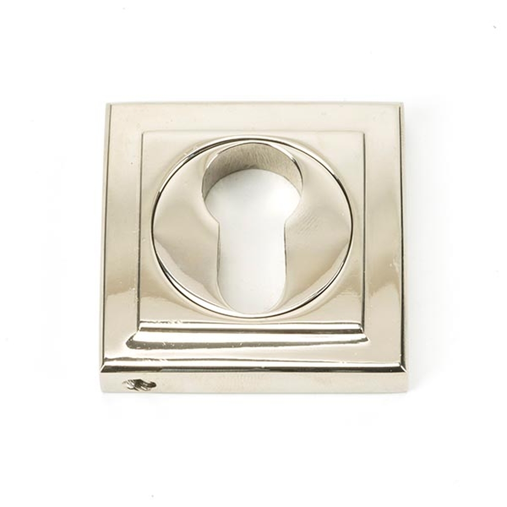 45718 • 53 x 53mm • Polished Nickel • From The Anvil Round Euro Escutcheon [Square]