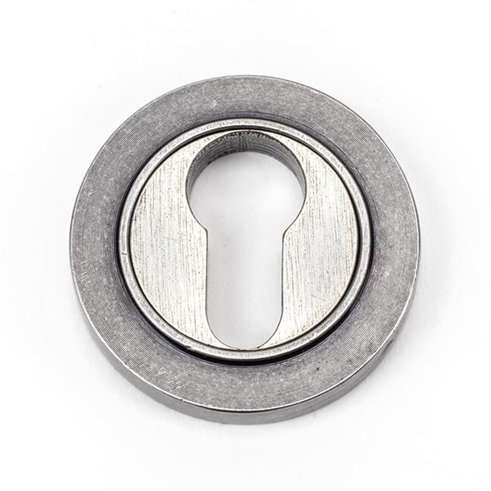 45727 • 53mm • Pewter Patina • From The Anvil Round Euro Escutcheon [Plain]