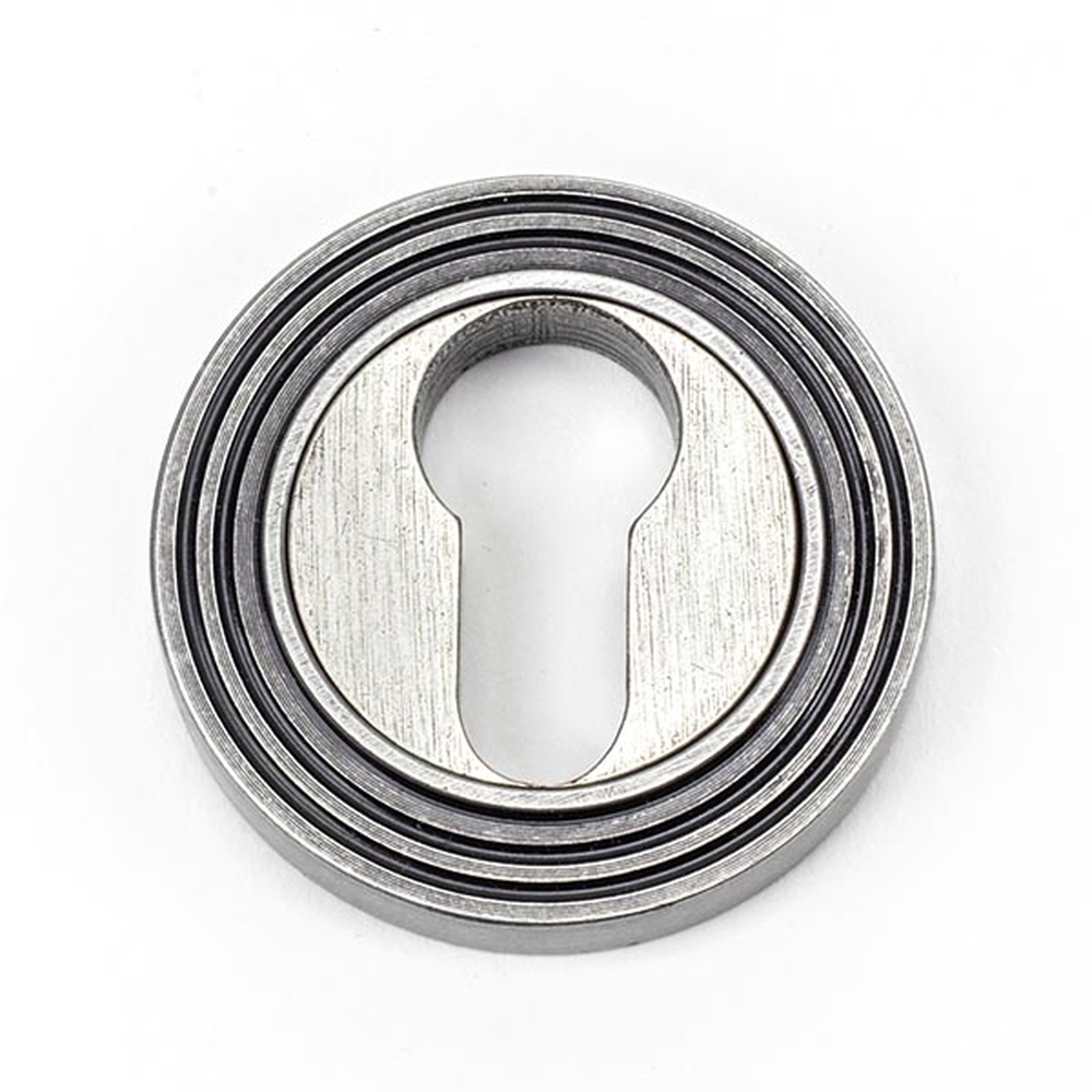 45729 • 53mm • Pewter Patina • From The Anvil Round Euro Escutcheon [Beehive]