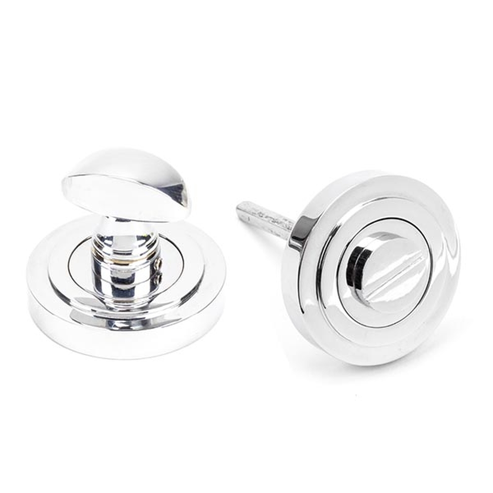 45736  53 x 8mm  Polished Chrome  From The Anvil Round Thumbturn [Art Deco]