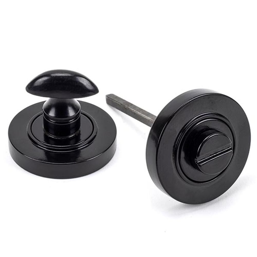 45743  53 x 8mm  Black  From The Anvil Round Thumbturn Set [Plain]