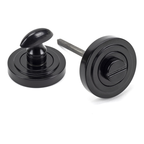 45744  53 x 8mm  Black  From The Anvil Round Thumbturn Set [Art Deco]
