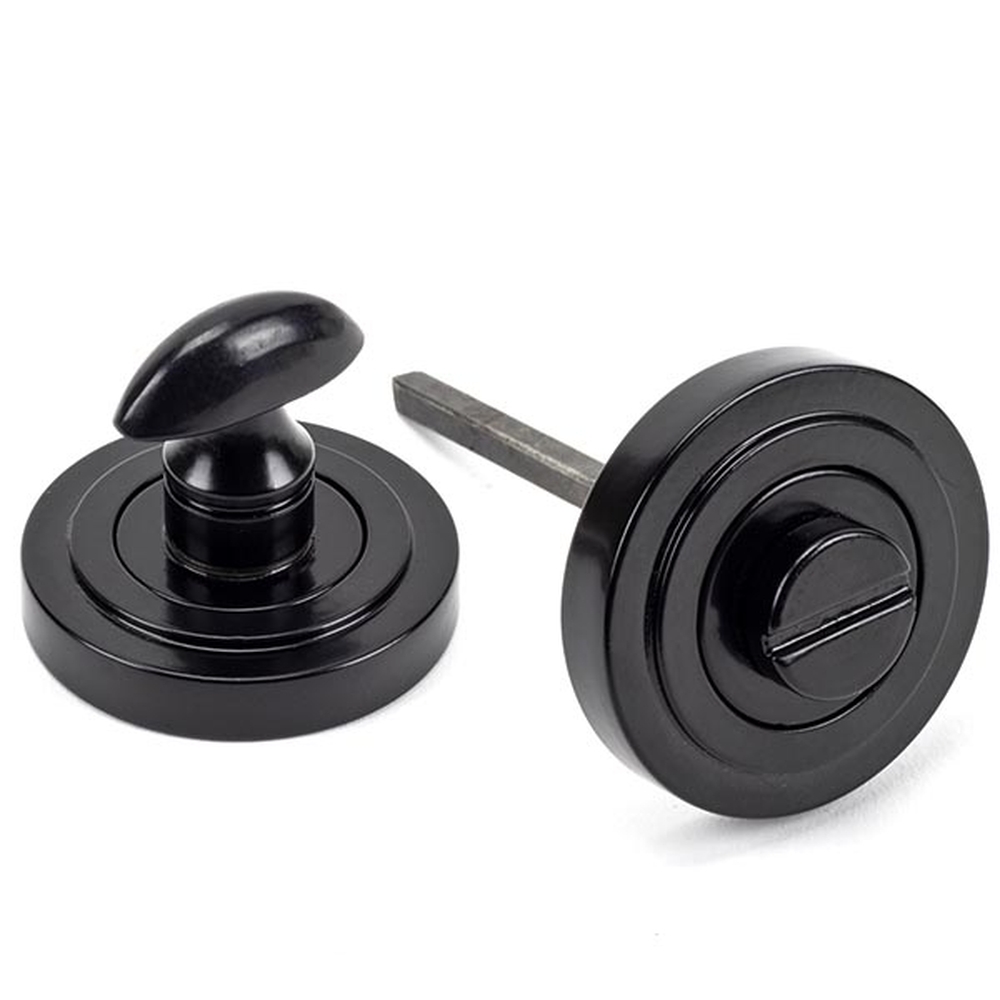 45744  53 x 8mm  Black  From The Anvil Round Thumbturn Set [Art Deco]