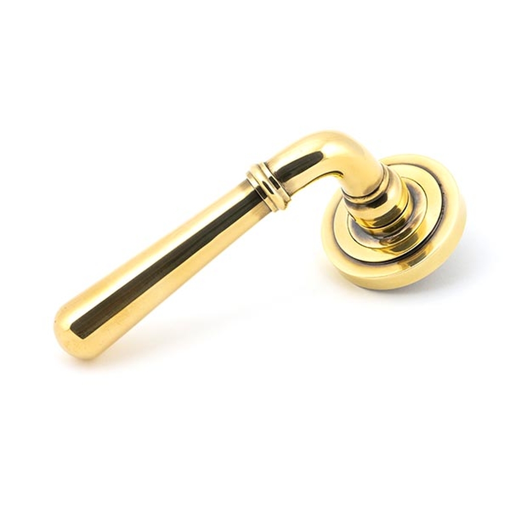 45756 • 53 x 8mm • Aged Brass • From The Anvil Newbury Lever on Rose [Art Deco]