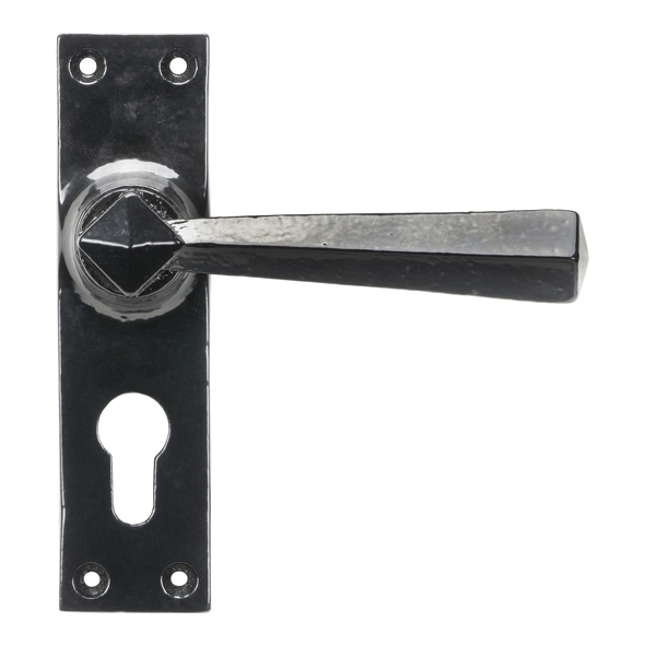 45759 • 148 x 39 x 8mm • Black • From The Anvil Straight Lever Euro Lock Set