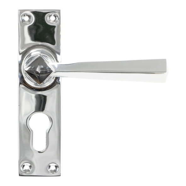 45762 • 148 x 39 x 8mm • Polished Chrome • From The Anvil Straight Lever Euro Lock Set