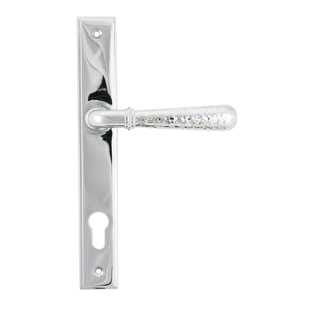 45772 • 244 x 36 x 13mm • Polished Chrome • From The Anvil Hammered Newbury Slimline Espag. Lock Set