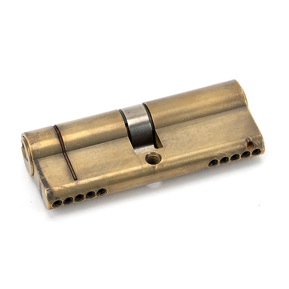 45811 • 40 x 40mm • Aged Brass • From The Anvil 5 Pin Euro Double Cylinder