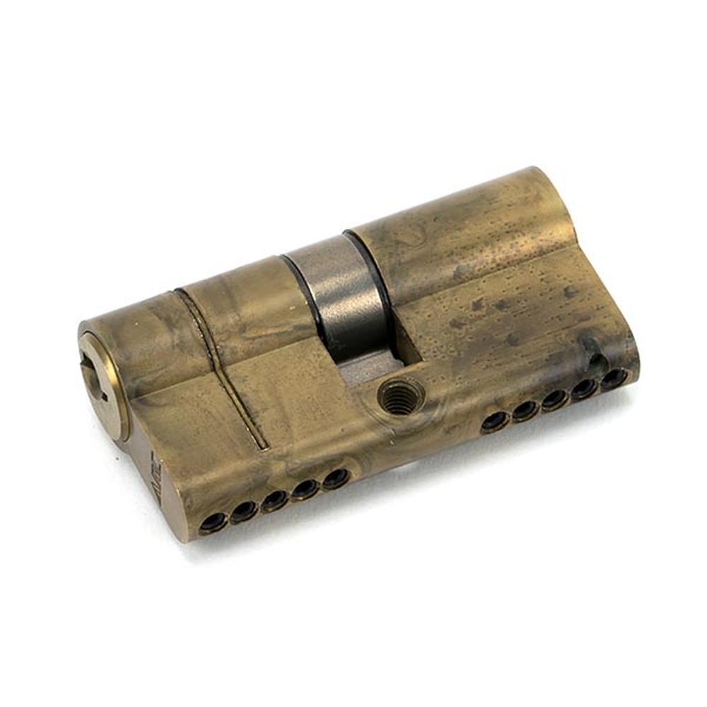 45823 • 30 x 30mm • Aged Brass • From The Anvil 5 Pin Euro Double Cylinder Keyed Alike