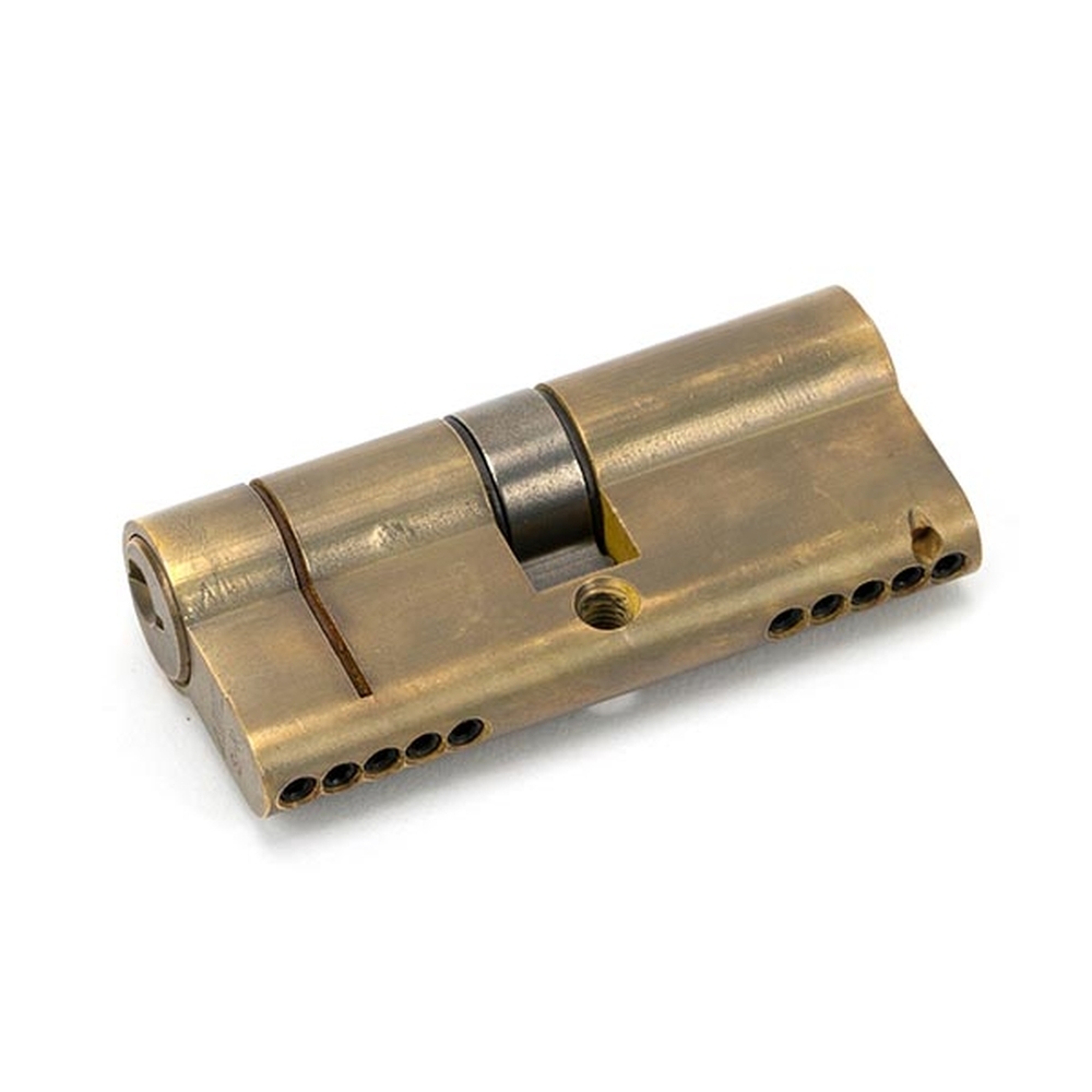 45827 • 35 x 35mm • Aged Brass • From The Anvil 5 Pin Euro Double Cylinder Keyed Alike