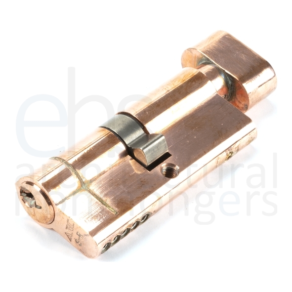 45845  35 x 35mm  Polished Bronze  From The Anvil 5pin Euro Cylinder/Thumbturn