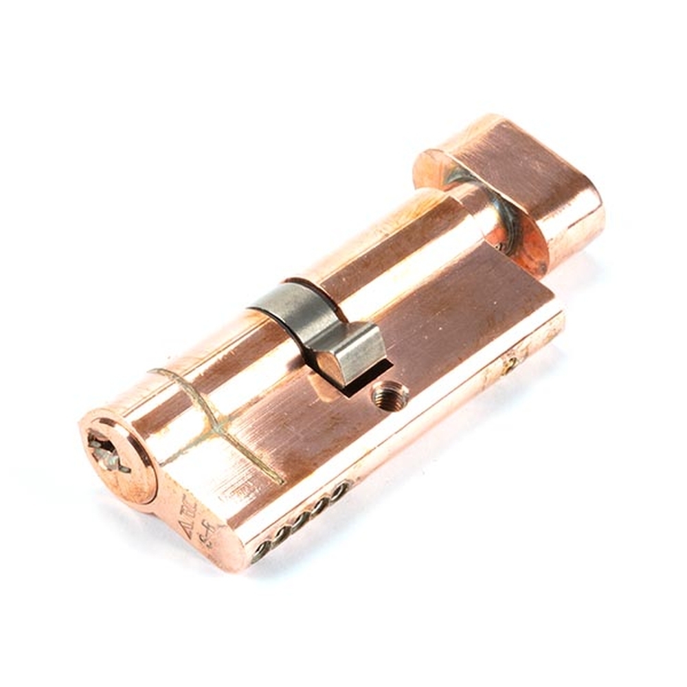 45845 • 35 x 35mm • Polished Bronze • From The Anvil 5 Pin Euro Cylinder/Thumbturn