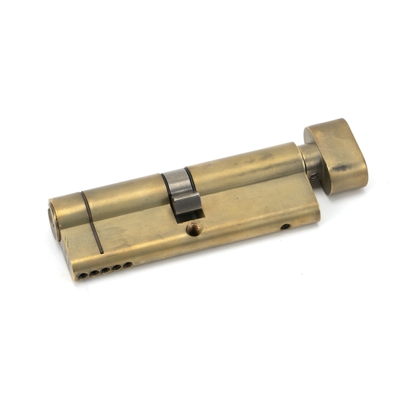 45863 • 45 x 45mm • Aged Brass • From The Anvil 5 Pin Euro Cylinder & Thumbturn