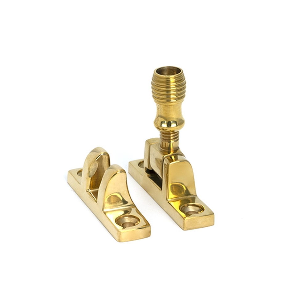 45972  55 x 14mm  Polished Brass  From The Anvil Beehive Brighton Fastener - Narrow [Square]