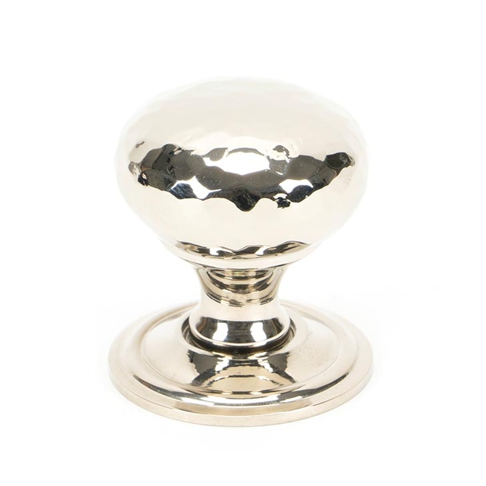 46022 • 32mm • Polished Nickel • From The Anvil Hammered Mushroom Cabinet Knob