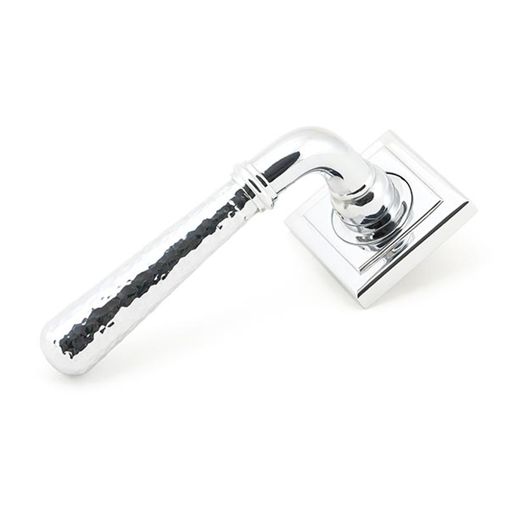 46076 • 53 x 53 x 8mm • Polished Chrome • From The Anvil Hammered Newbury Lever on Rose [Square]