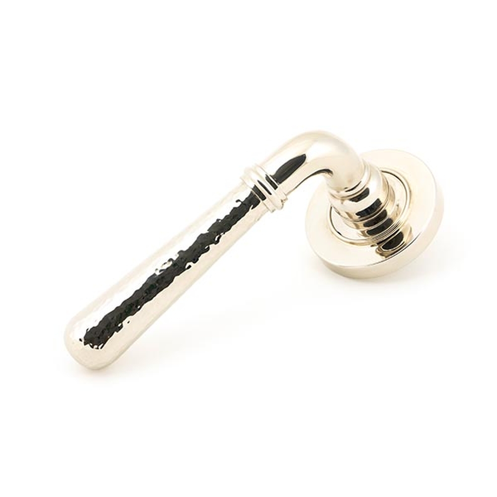 46077 • 53 x 8mm • Polished Nickel • From The Anvil Hammered Newbury Lever on Rose [Plain]