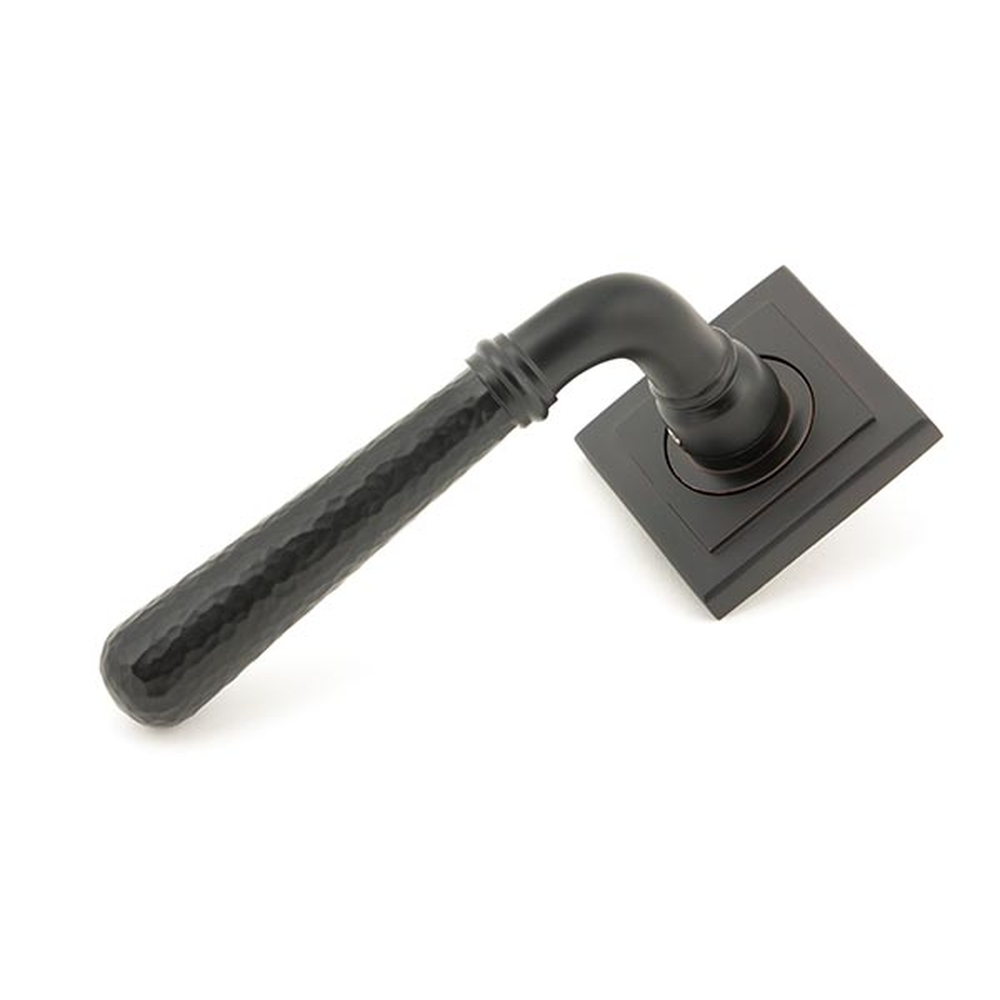 46084 • 53 x 53 x 8mm • Aged Bronze • From The Anvil Hammered Newbury Lever on Rose [Square]