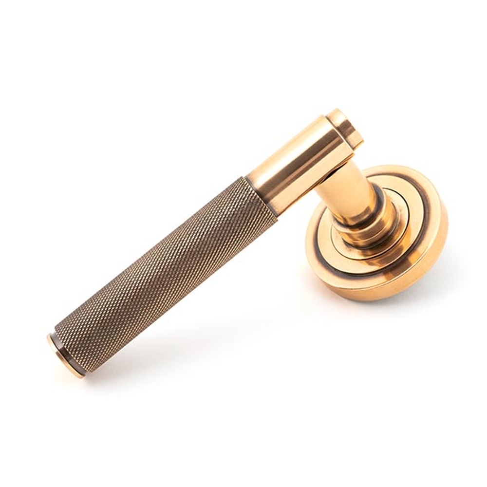 46102 • 53 x 8mm • Polished Bronze • From The Anvil Brompton Lever on Rose [Art Deco]