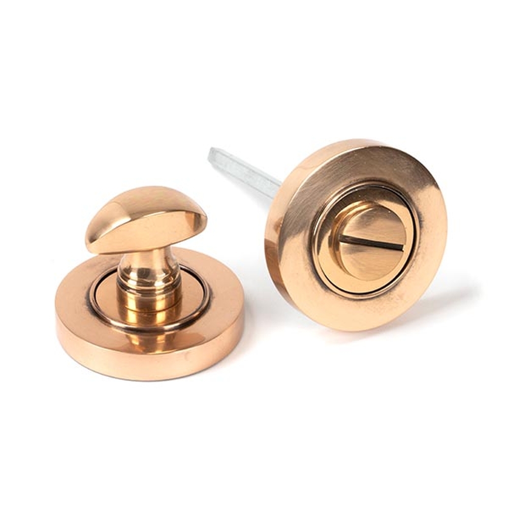 46109  53 x 8mm  Polished Bronze  From The Anvil Round Thumbturn [Plain]