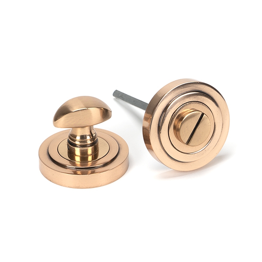 46110  53 x 8mm  Polished Bronze  From The Anvil Round Thumbturn [Art Deco]