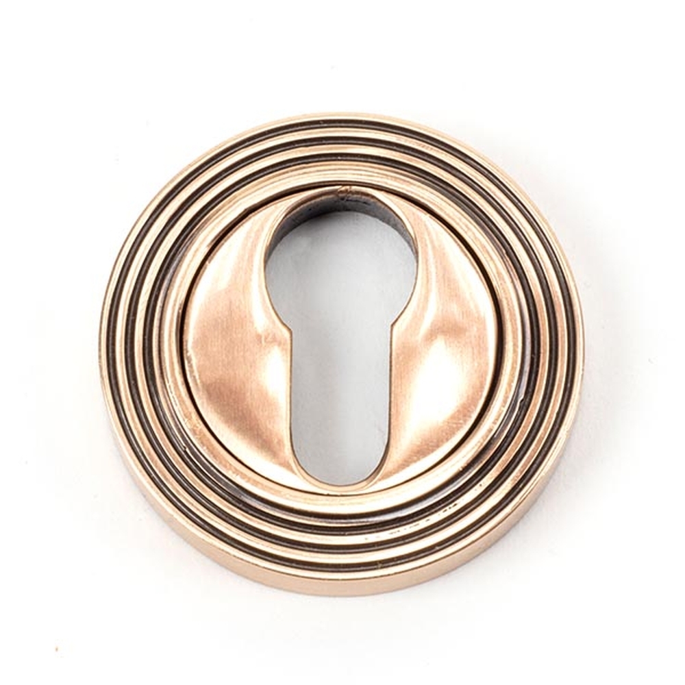 46127 • 53mm • Polished Bronze • From The Anvil Round Euro Escutcheon [Beehive]